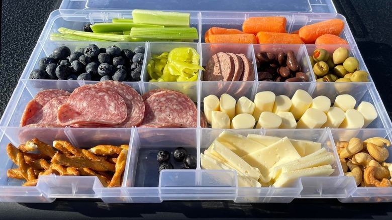 Charcuterie snackle box