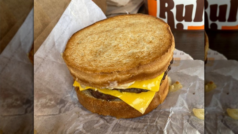 Burger King Breakfast Melt sandwich on paper