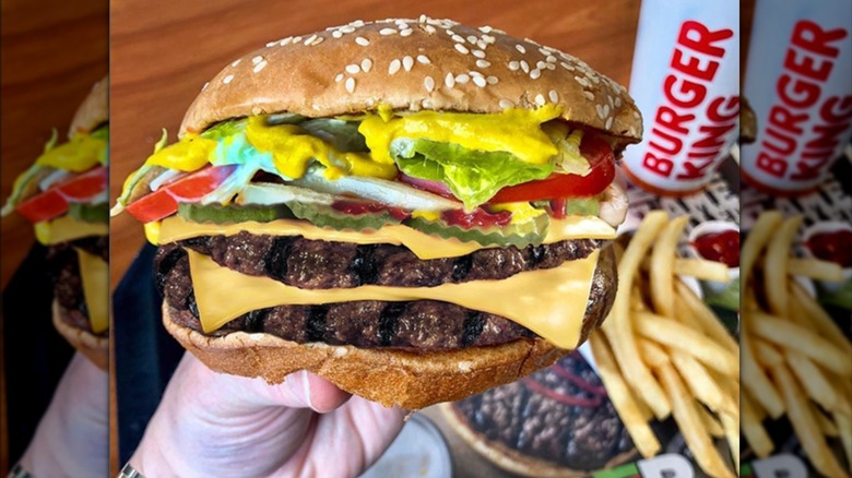 Burger King Whopper with mustard added