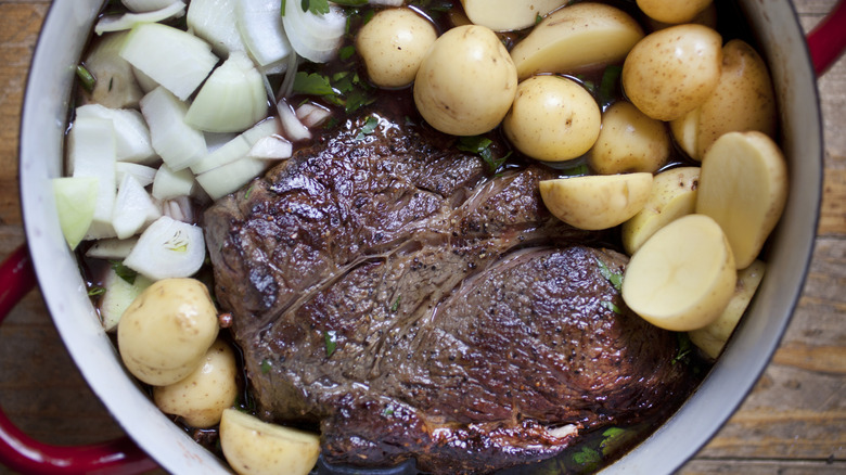 pot roast in a Dutch oven