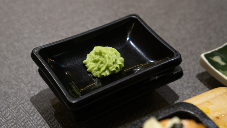 Wasabi in black dish