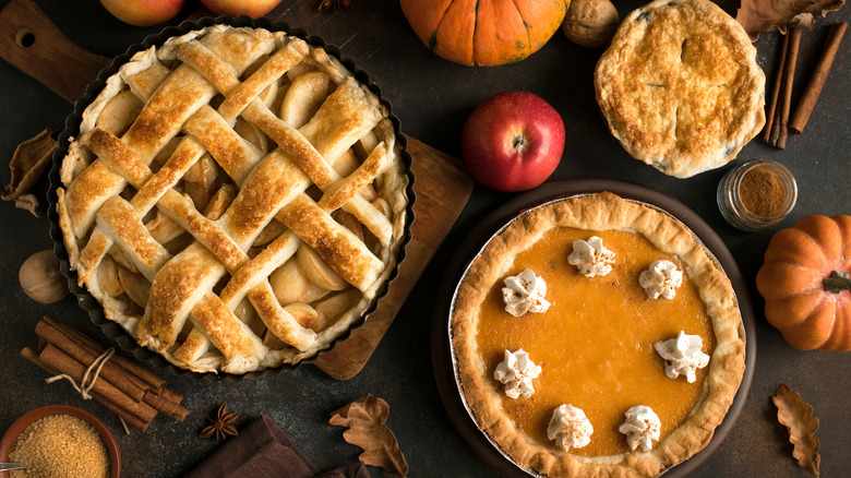 Apple and pumpkin pies