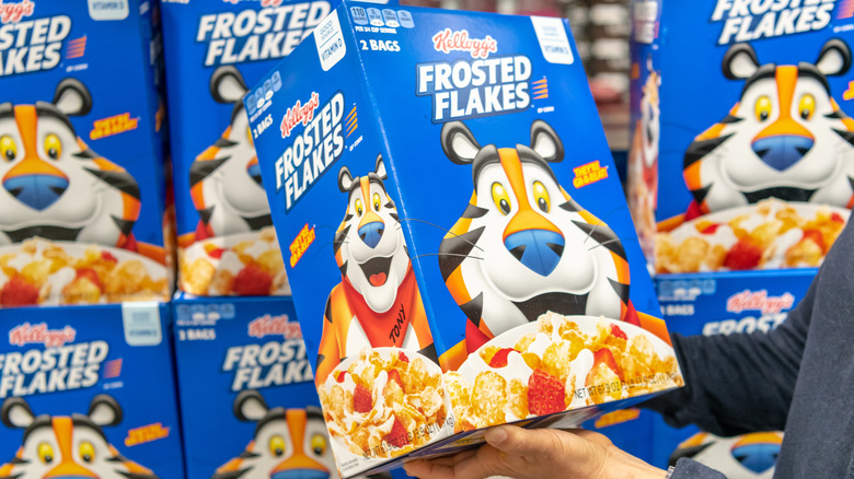 Boxes of Kellogg's Frosted Flakes