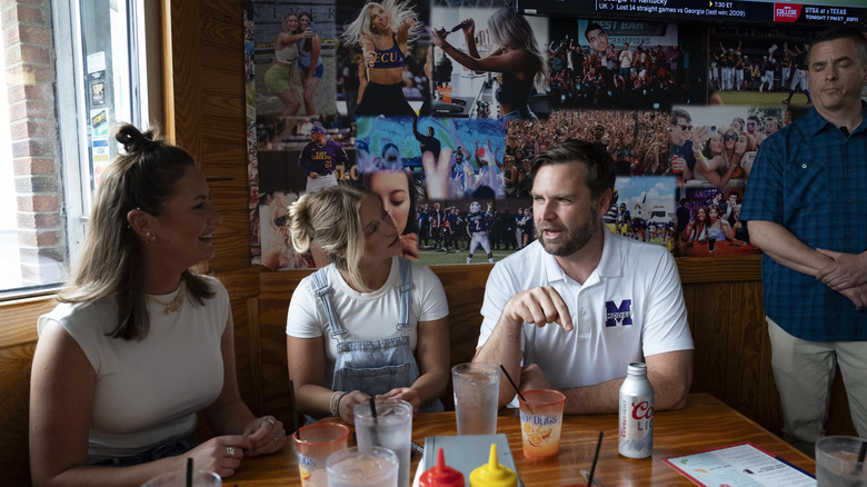Then-Vice Presidential candidate JD Vance pictured at a restaurant during the 2024 campaigns