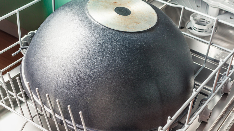 cast iron in the dishwasher