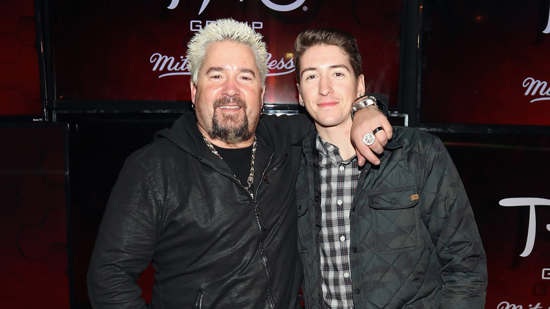 Hunter Fieri posing with Guy Fieri