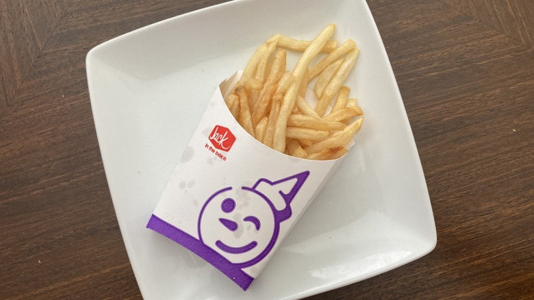 plated Jack in the Box fries