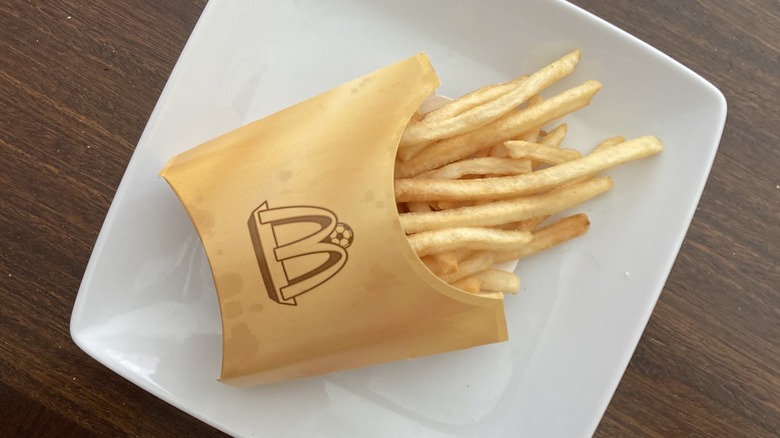 cup of McDonalds fries on plate