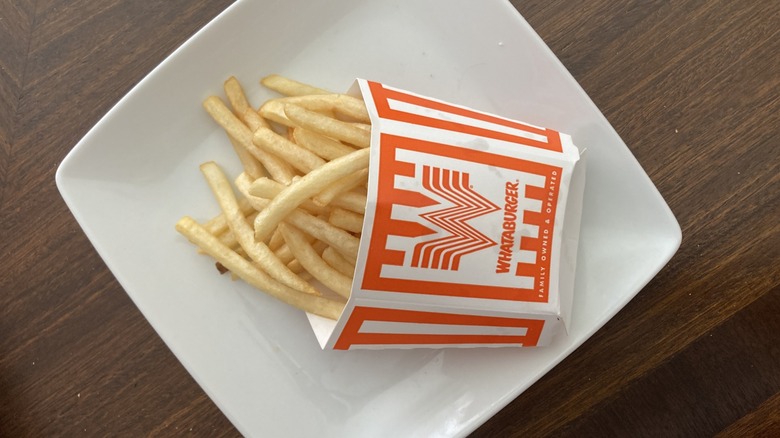 order of Whataburger fries on plate