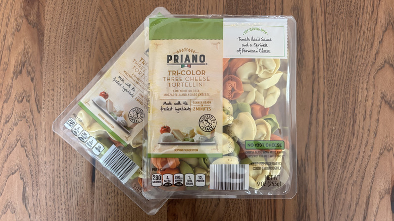 packages of fresh tortellini