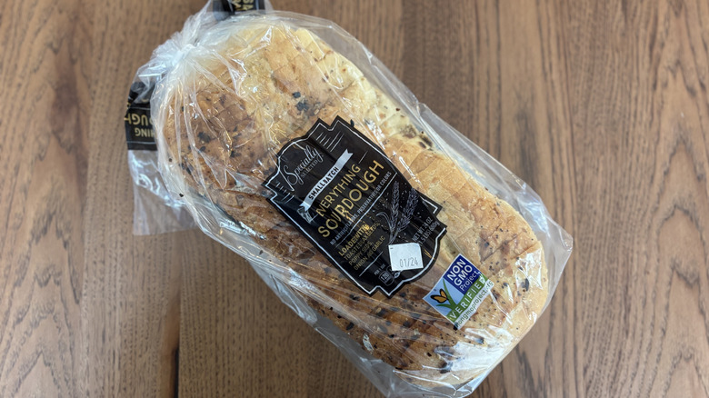 loaf of sliced sourdough bread