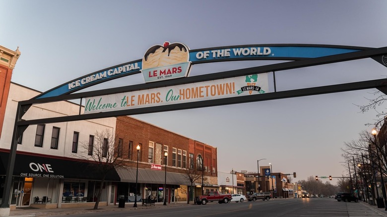 "The Ice Cream Capital of the World" sign in Le Mars, IA