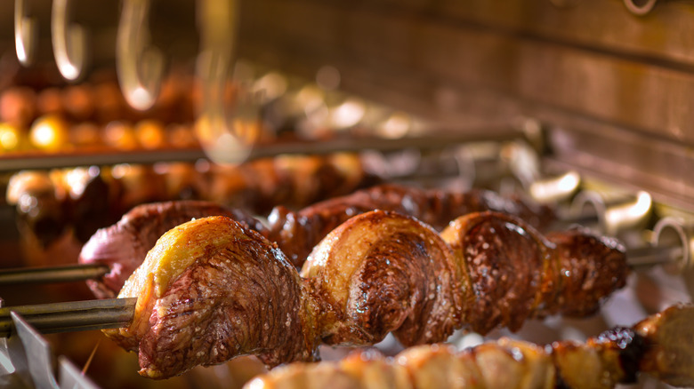 Brazilian grilled meat over open flame