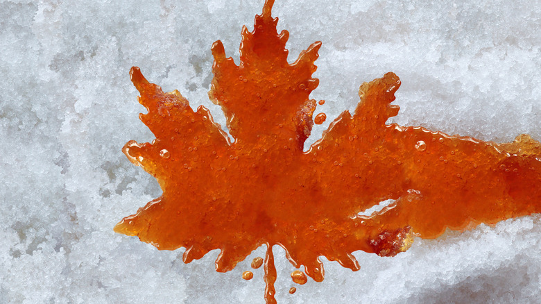 Syrup in snow