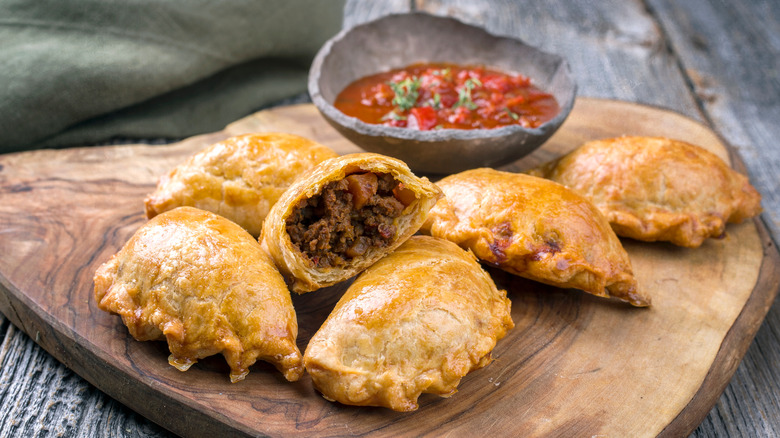 Plate of Empanadas and Sauce