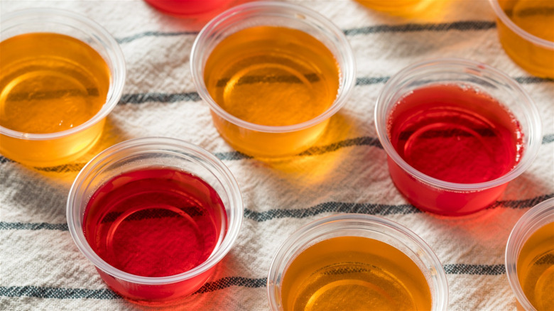 Red and Orange Jell-O shots