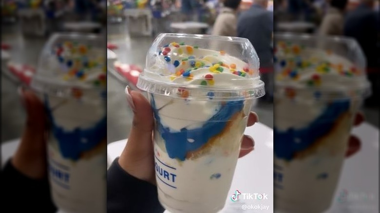 Ice cream cake sundae