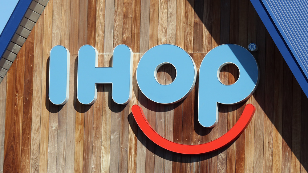 IHOP sign on outside of restaurant 