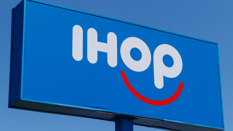 blue ihop sign