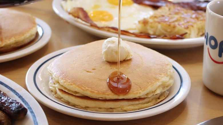 IHOP pancakes with syrup