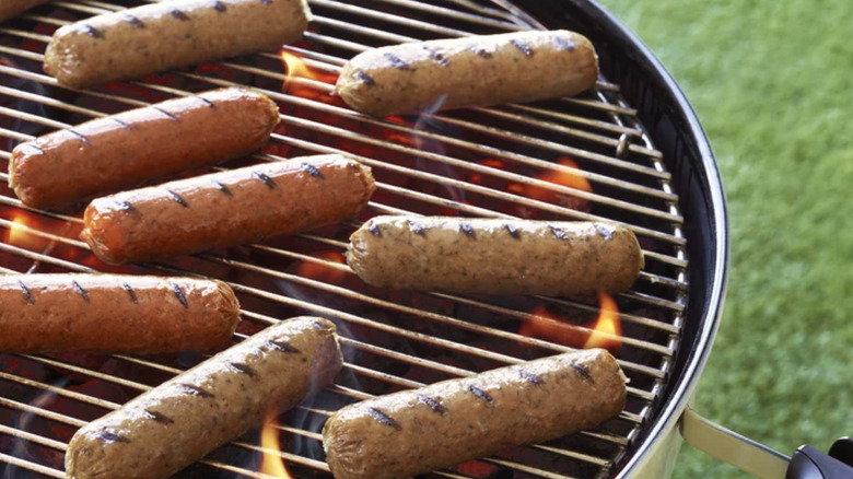 Grilling Impossible sausage