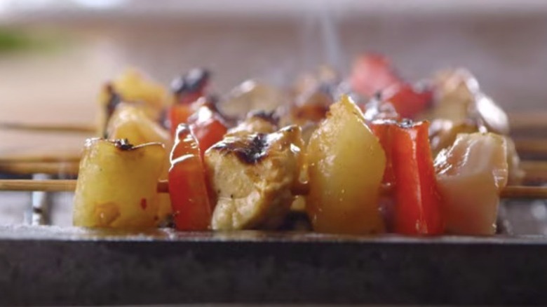 Mini Hawaiian chicken skewers from Ree Drummond