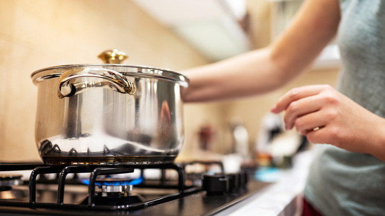 Pot on the stove