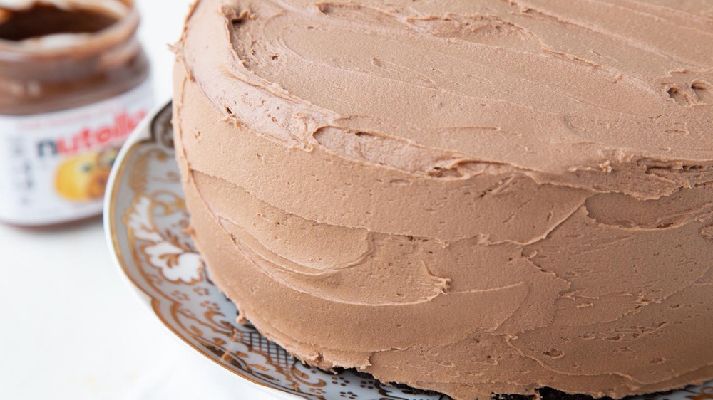 Ina Garten's chocolate cake on a platter