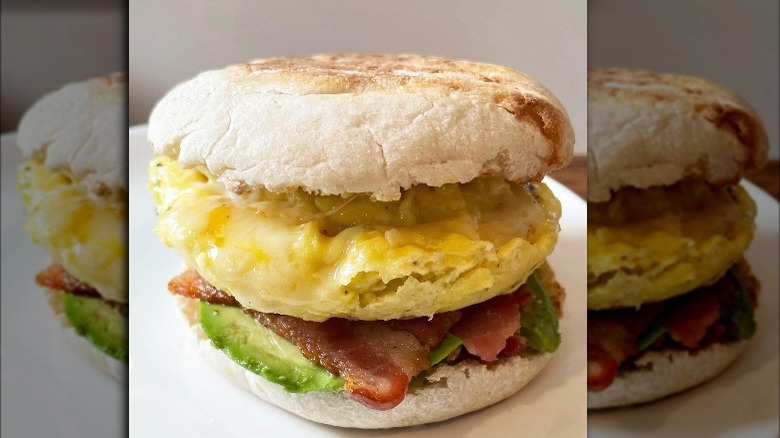 Bacon, Egg & Cheddar breakfast sandwich by Ina Garten