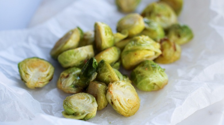 Brussels sprouts served