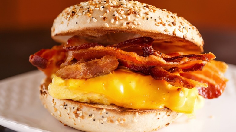 Bacon, egg and cheese sandwich
