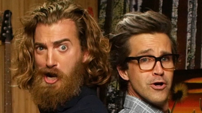 Rhett and Link with goofy expressions