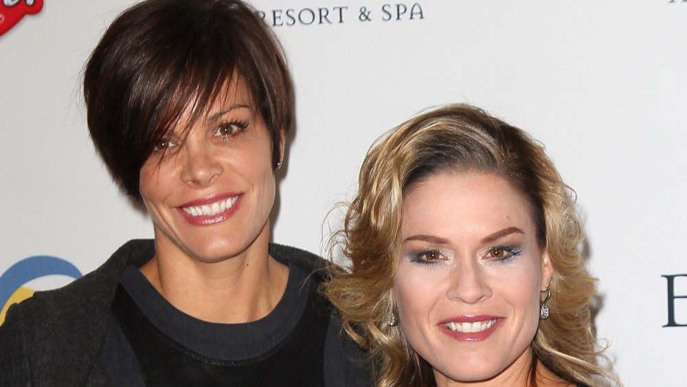 A profile shot of chef Cat Cora with ex-wife Jennifer Cora