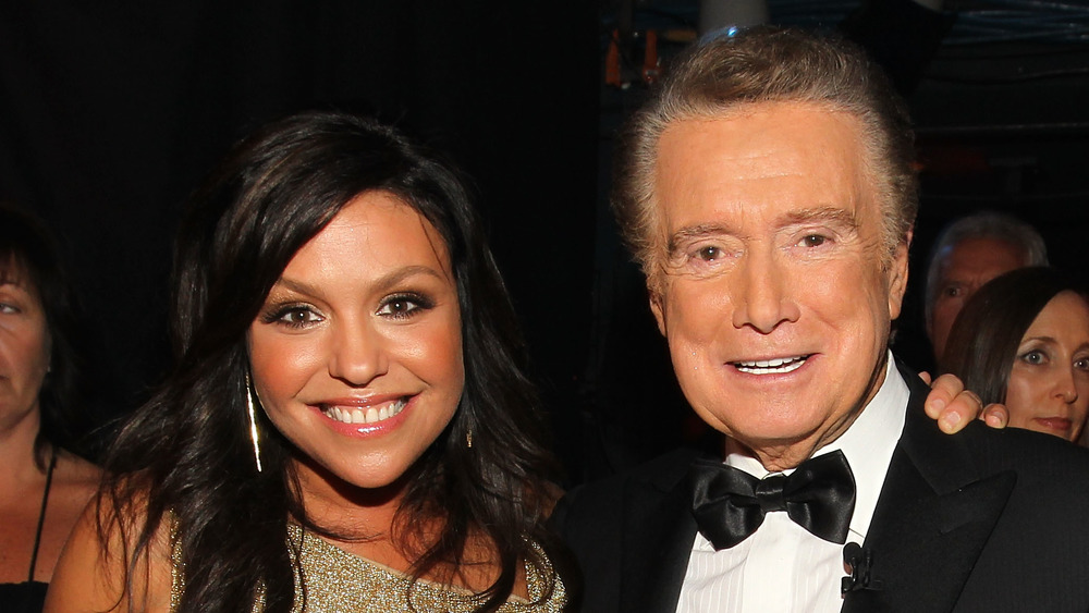 Rachael Ray and Regis Philbin smiling 