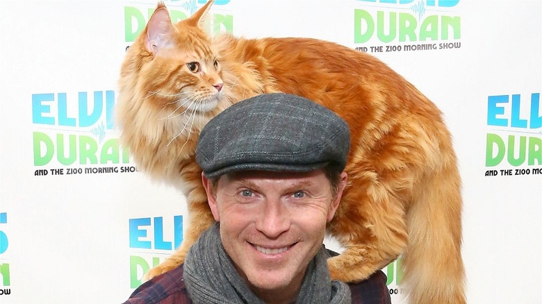 Bobby Flay with his cat