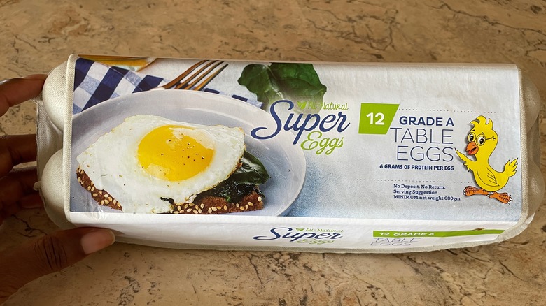 all-natural egg carton label