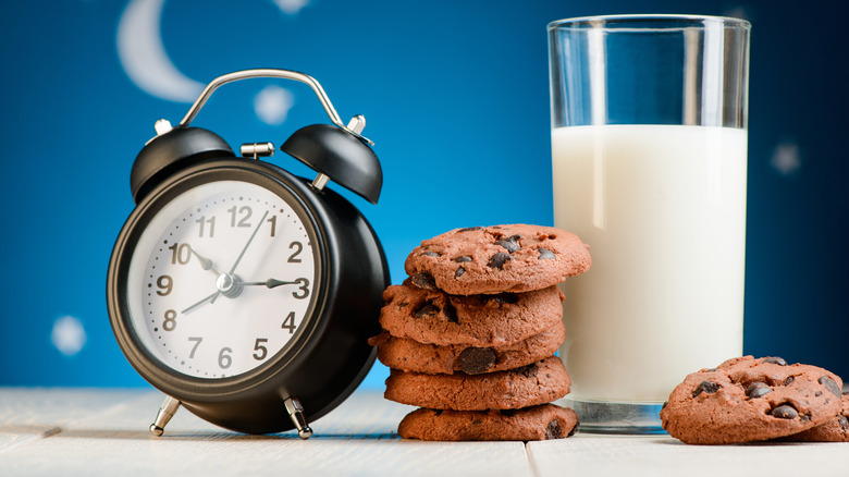 Insomnia Cookies alarm clock milk