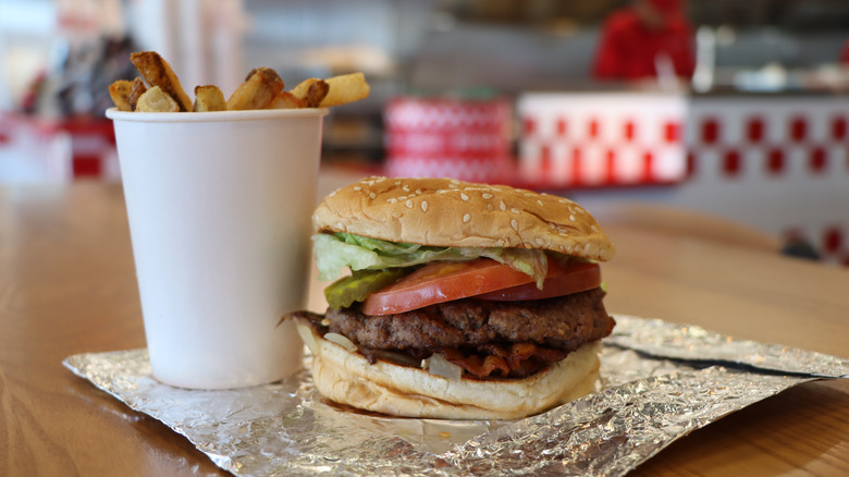 five guys burger and fries