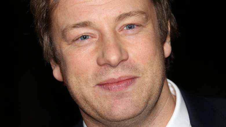 Jamie Oliver smirking