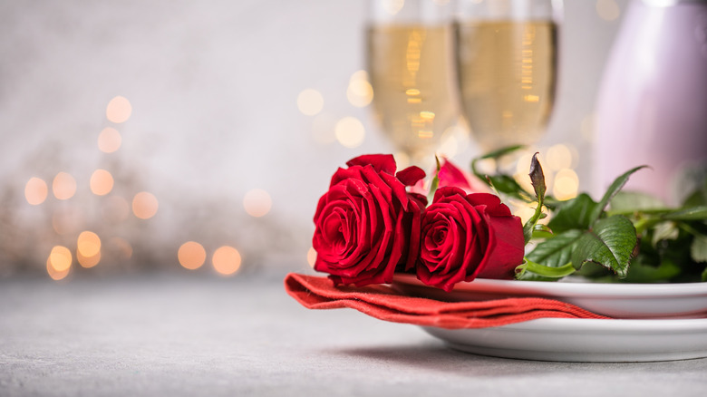 Valentine's Day table setting