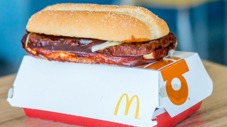 A McDonald's McRib