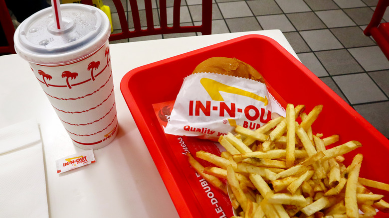 In-N-Out burger and fries