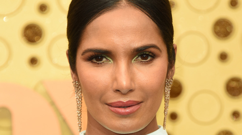 Close up of Padma Lakshmi's face