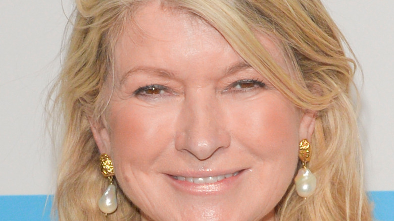 Martha Stewart in pearl earrings