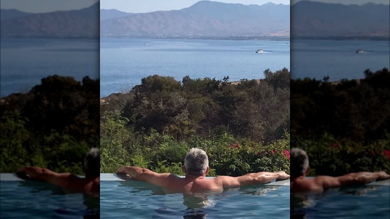 Paul Hollywood in pool