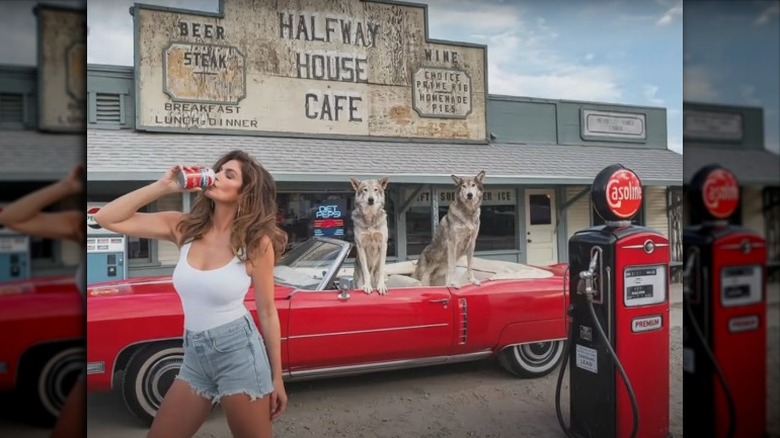 Cindy Crawford Pepsi shoot re-enactment