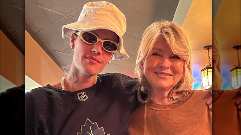Justin Bieber and Martha Stewart