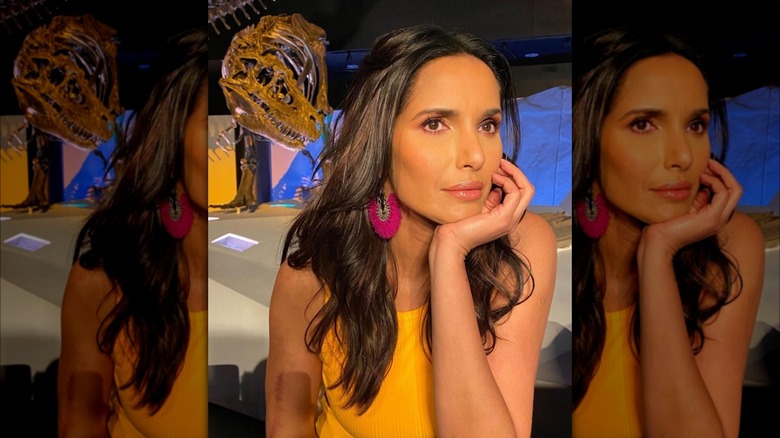 Padma Lakshmi in a yellow top