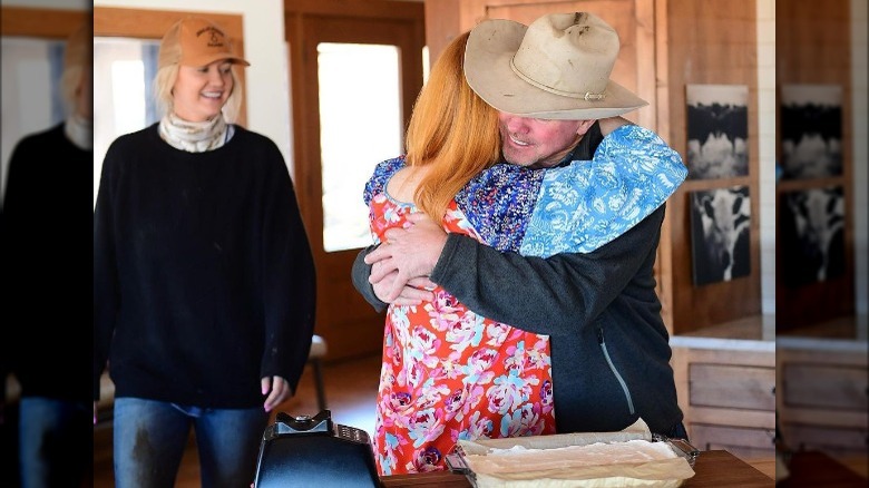 Ree and Ladd Drummond hugging
