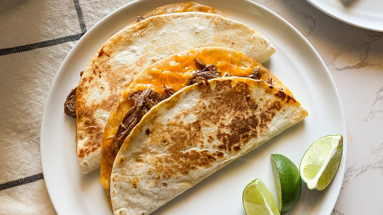 birria tacos on plate 